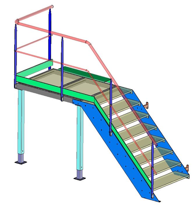 OF2087 Escalier exterieur droit - EQUIPEMENT-BUREAU-ETUDES